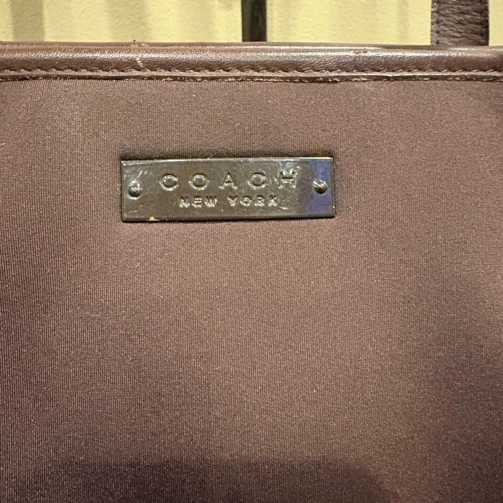 Vintage COACH Neo Tote 6206 – Chocolate Brown Neoprene & Leather